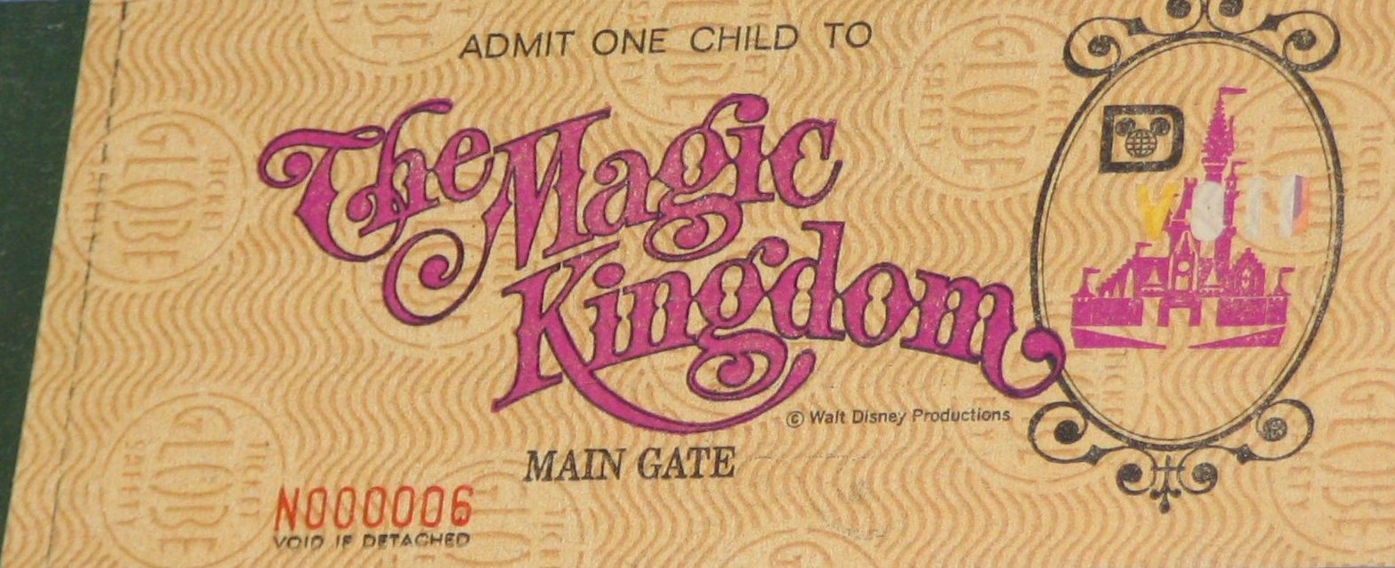 "ABCDE" Ticket Books - Walt Disney World - Magic Kingdom